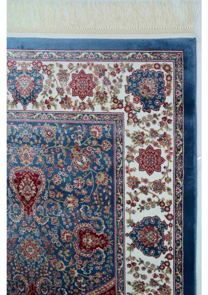 Bambu Iplikten Dokuma Parlak Tuşeli Bordo ve Mavi Renk Mihraplı Seccade (83 x 125 cm ) fiyatları