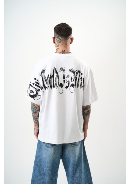 Erkek World Is Mine Baskılı Oversize T-Shirt Saks