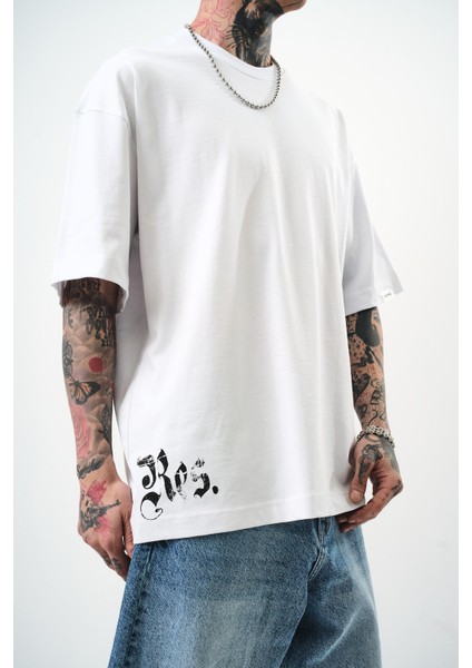 Erkek World Is Mine Baskılı Oversize T-Shirt Saks fırsatları