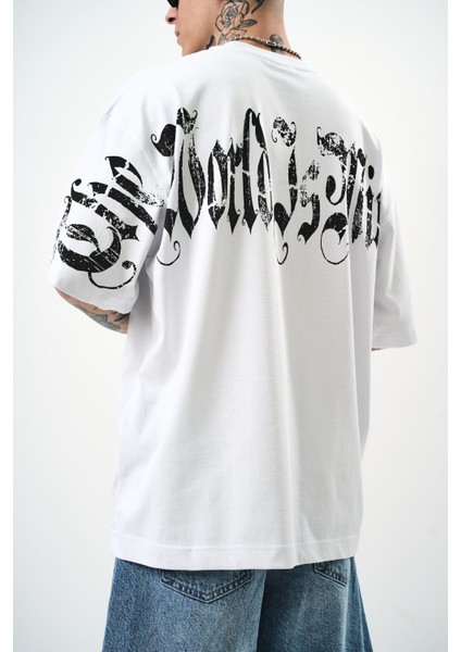 Erkek World Is Mine Baskılı Oversize T-Shirt Saks indirimleri