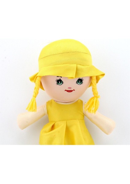 Bez Bebek Sarı Elbiseli Oyuncak Bebek (50 cm )