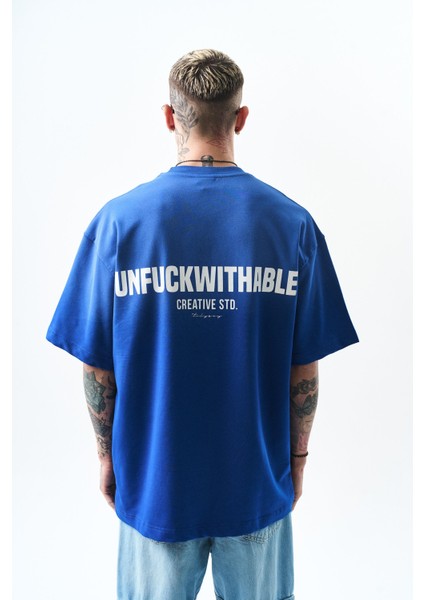 Erkek Unfuckwithable Baskılı Oversize T-Shirt Saks modelleri