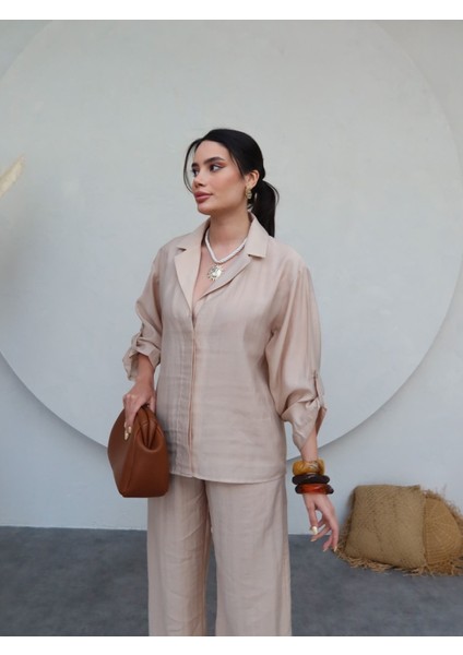 Gömlek Yaka Tencel Pantolon Takım fırsatları