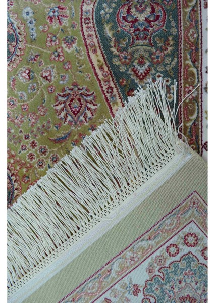 Bambu Iplikten Dokuma Parlak Tuşeli Yeşil ve Krem Renk Mihraplı Seccade (83 x 125 cm ) fırsatları