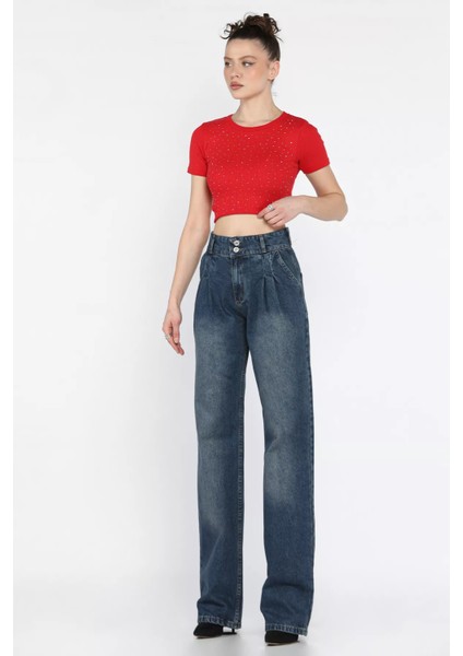 Pile Detaylı Kadın Jean Kot Pantolon P-00016113 fiyatları