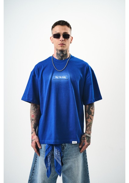 Erkek Try To Pray Nakışlı Oversize T-Shirt Saks fiyatları