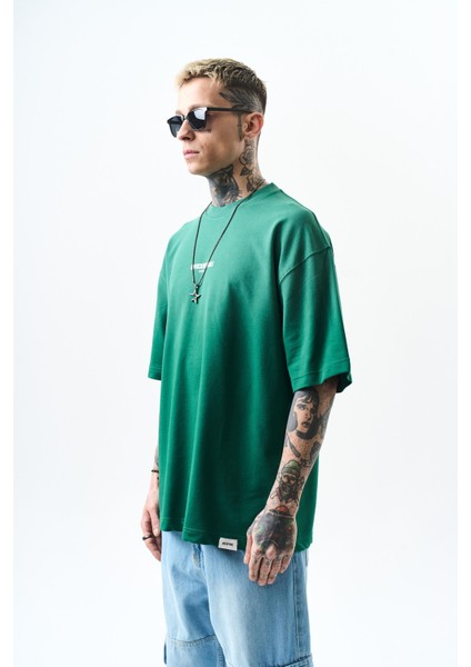 Erkek Unfuckwithable Baskılı Oversize T-Shirt Nefti fiyatları