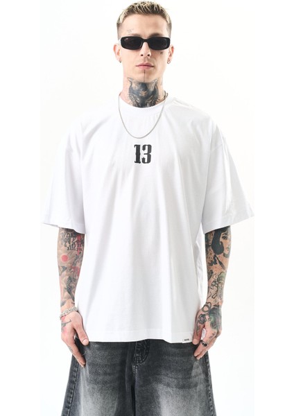 Erkek 13 Baskılı Oversize T-Shirt Siyah fiyatları