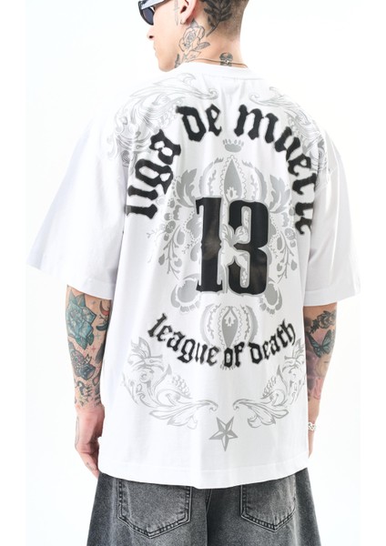Erkek 13 Baskılı Oversize T-Shirt Siyah fırsatları
