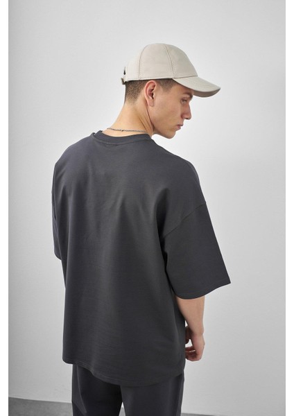 Erkek Respire Yazılı Oversize T-Shirt Benetton