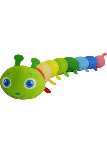 Peluş Renkli Tırtıl Yastık 75CM