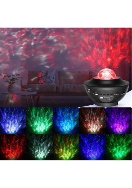 Galaxy Cover Multifonksiyonel Projeksiyon Lamba | Bluetooth Hoparlörlü Sese Duyarlı Işık Ritmi fırsatları