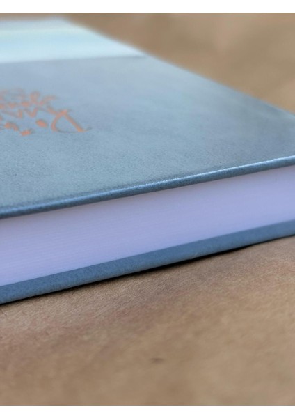Atakids Lizy Mottolu Suni Deri Velur Kapak Çizgili Defter 14X20 Cm, 168 Sayfa