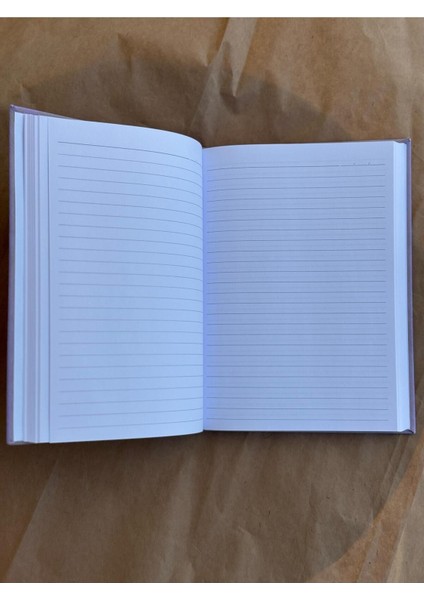 Atakids Lizy Mottolu Suni Deri Velur Kapak Çizgili Defter 14X20 Cm, 168 Sayfa