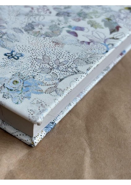 Atakids Lizy Deri Kapaklı Çiçek Desenli Çizgili Defter | 14X20 cm | 70 Yaprak | Sert Kapak | modelleri