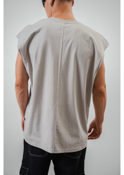 Erkek Basic Sıfır Kol Oversize T-Shirt Siyah fırsatları