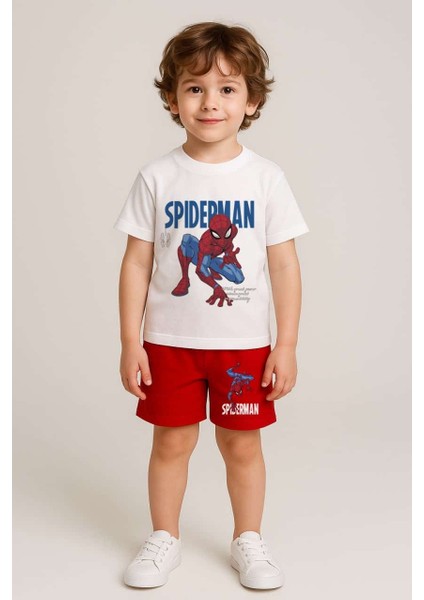 Barbosa Erkek Çoçuk Örümcek Adam 2'li T-Shirt Şort Takım