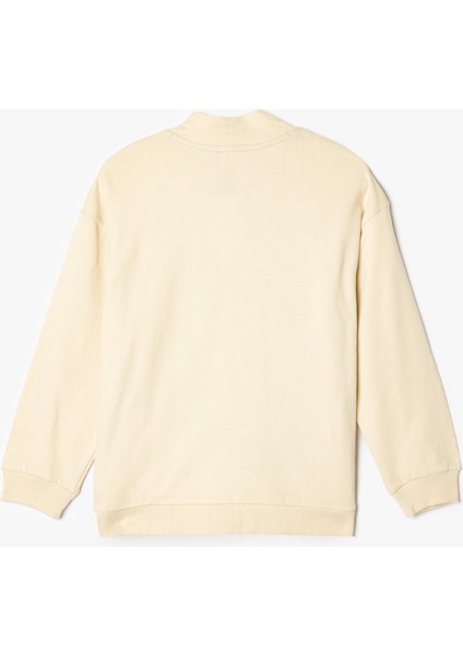 Pamuklu Fermuarlı Şardonlu Dik Yaka Sweatshirt ve Şort Seti modelleri