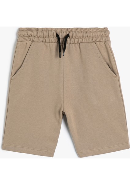 Pamuklu Fermuarlı Şardonlu Dik Yaka Sweatshirt ve Şort Seti fırsatları