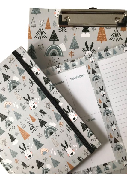 Atakids Lizy Sekreterlik Dosyası, Defter ve Haftalık Planlayıcı 3'lü Set
