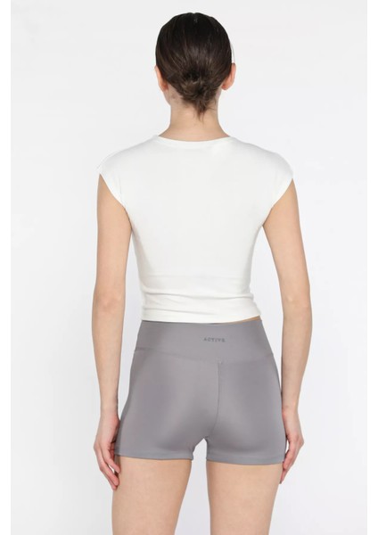 Kadın Yüksek Bel Dalgıç Kumaş Mini Tayt P-00016015 modelleri