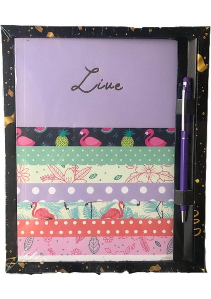 Atakids Lizy Tasarımlı Defter ve Kalem Seti (96 Yaprak)