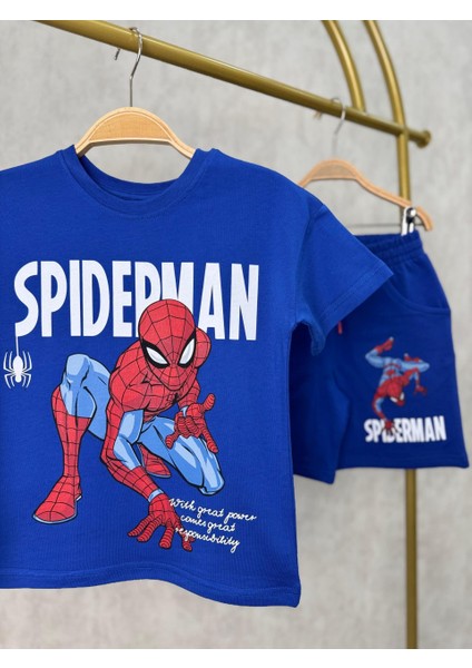 Barbosa Erkek Çoçuk Örümcek Adam 2'li T-Shirt Şort Takım modelleri