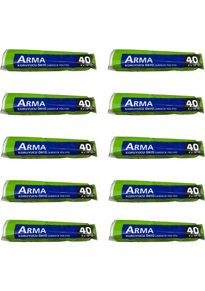 Naylon Tadilat Boya Koruyucu Örtü Poşet Folyo - 4X10 Metre - 40 M2 - 10 Paket