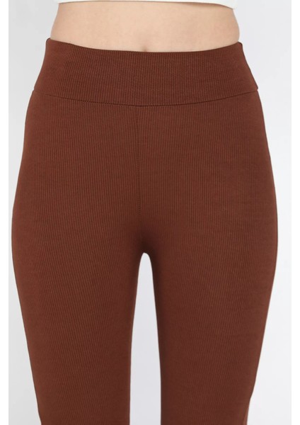 Kadın Yüksek Bel Ispanyol Paça Fitilli Tayt P-00015942 fırsatları