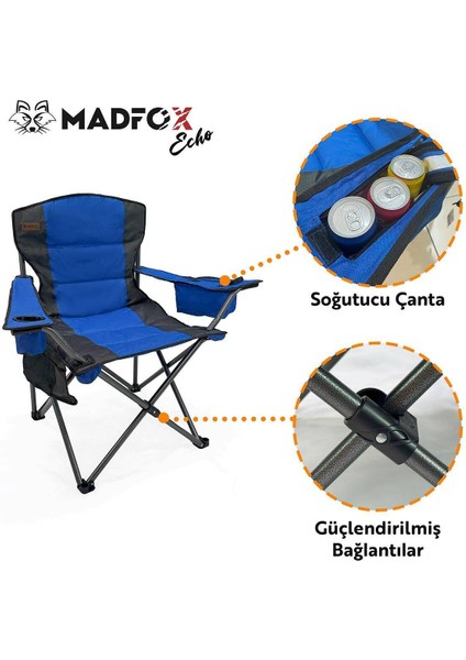 Echo Katlanır Kamp Sandalyesi Mavi indirimleri