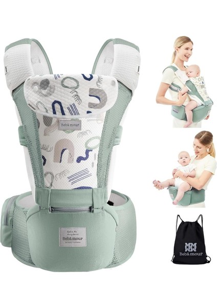 6'sı 1 Arada Ergonomik Bebek Taşıyıcı, Air Mesh, 0-36 Ay