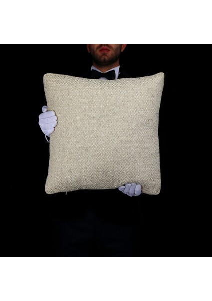 Mira Akrilik Pamuklu Keten 45*45 Façalı Kırlent Açık Vizon fiyatları