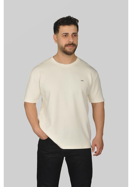 2772 Bisiklet Yaka Oversize Erkek T-Shirt