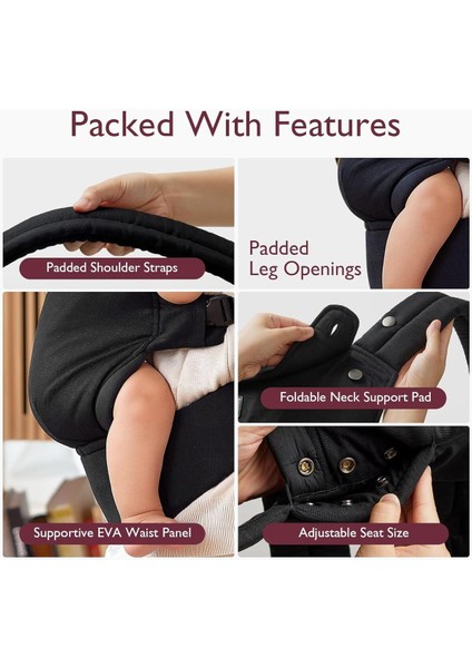 Bebek Taşıyıcı, Saf Pamuk, Ergonomik, Hafif ve Rahat, 3-20 kg fiyatları