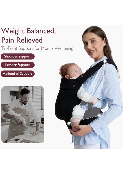 Bebek Taşıyıcı, Saf Pamuk, Ergonomik, Hafif ve Rahat, 3-20 kg fırsatları
