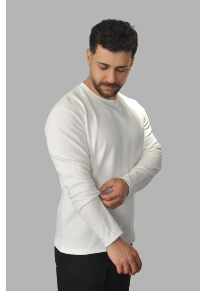 2772-1 Bisiklet Yaka Uzun Kollu Erkek T-Shirt