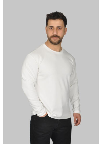 2772-1 Bisiklet Yaka Uzun Kollu Erkek T-Shirt