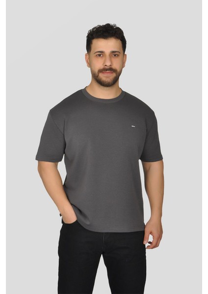 2772 Bisiklet Yaka Oversize Erkek T-Shirt