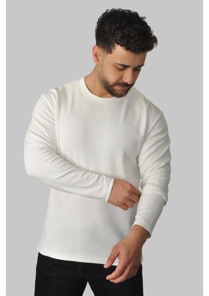 2772-1 Bisiklet Yaka Uzun Kollu Erkek T-Shirt