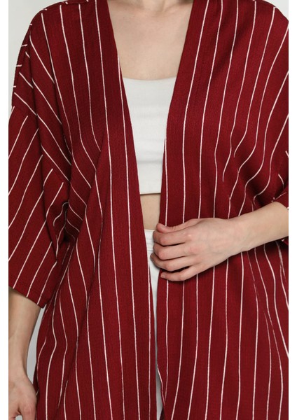 Kadın Çizgi Desenli Bürümcük Kimono P-00015881 modelleri