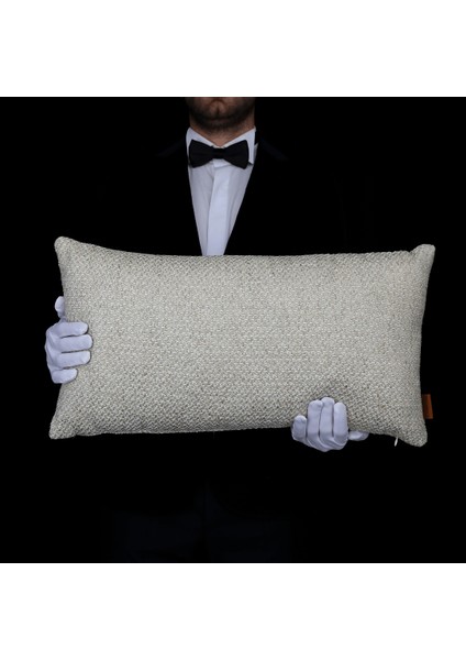 Mira Akrilik Pamuklu Keten 35*65 Düz Dikişli Kırlent Vizon fiyatları