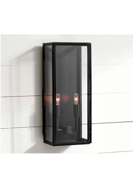 Manor Glass & Iron Dış Mekan Çift Aplik