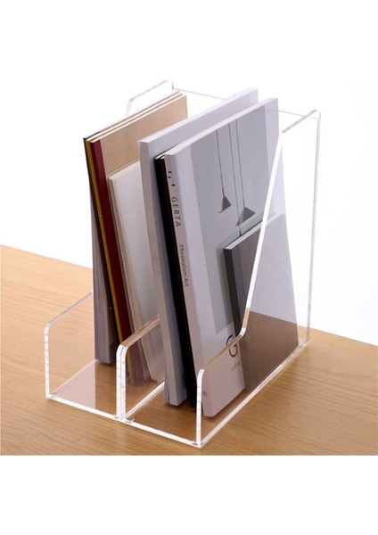 Çok Amaçlı ve Pratik Kullanımlı Şeffaf Pleksi Kitaplık Dergilik ( 2 Adet )
