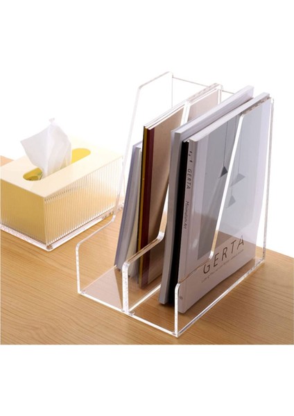 Çok Amaçlı ve Pratik Kullanımlı Şeffaf Pleksi Kitaplık Dergilik ( 2 Adet ) indirimleri