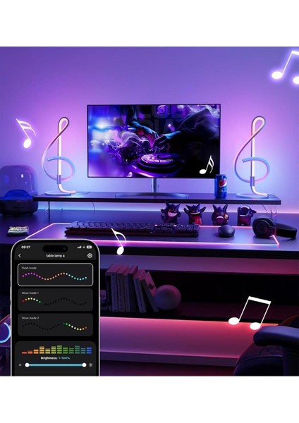 Akıllı Masa Lambası Tb2,rgb + Ic Teknolojisi, Alexa/google Uyumlu, Müzik Senkronizasyonu fiyatları