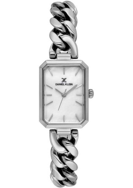 DKE.1.10807-1 Dikdörtgen Kasa 3 Atm Suya Dayanıklı Metalik Renk Kadın Kol Saati