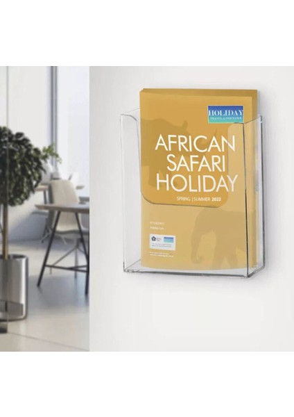 Şeffaf Pleksi A4 Dergilik Kitaplık Saklama Kutusu / Ofis Salon Oturma Odası