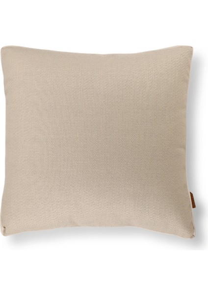 Lara Modern Keten & Nubuk Kombin 45*45 Façalı Kırlent Krem