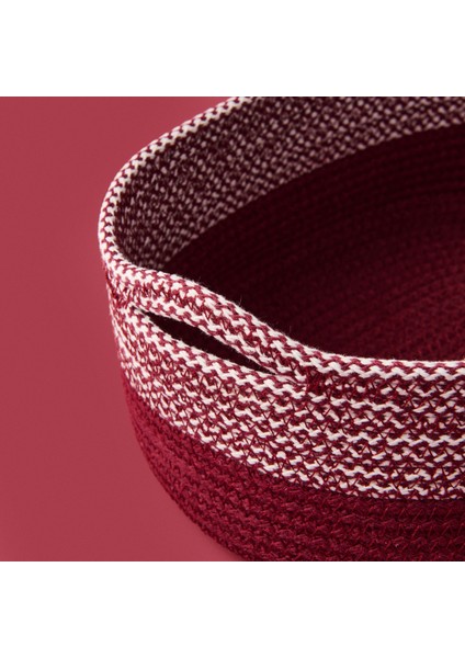 Earthy Hues Dekoratif Sepet - Bordo - 26X20X9 cm fırsatları