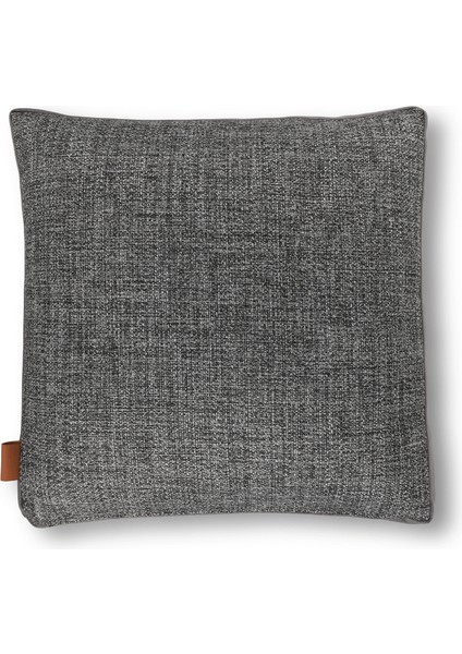 Lara Modern Keten & Nubuk Kombin 45*45 Façalı Kırlent Koyu Gri